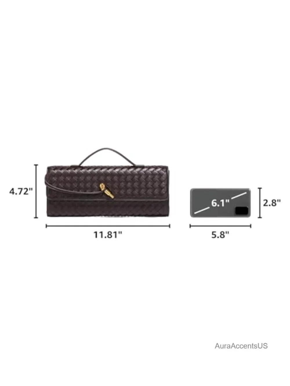 Woven PU Leather Evening Clutch Purse Crossbody Shoulder Bag Hobo Satchel